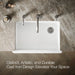 KOHLER K-5826 Whitehaven 32-1/2" undermount single-bowl farmhouse kitchen sink - view 3