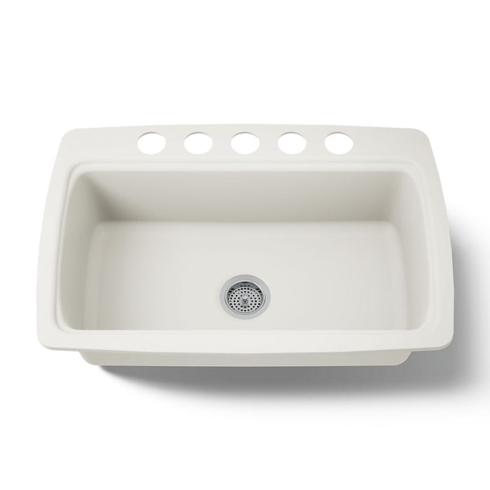 KOHLER K-5864-5U Cape Dory 33" undermount single-bowl kitchen sink