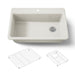 KOHLER K-5871 Riverby 33" Top-mount Single-bowl Kitchen Sink, biscuit