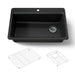 KOHLER K-5871 Riverby 33" Top-mount Single-bowl Kitchen Sink, black black