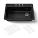 KOHLER K-5871 Riverby 33" Top-mount Single-bowl Kitchen Sink, black black
