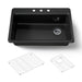 KOHLER K-5871 Riverby 33" Top-mount Single-bowl Kitchen Sink, black black - view 5