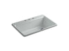 KOHLER K-5871-3A2 Riverby 33" top-mount single-bowl workstation kitchen sink, ice grey