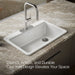 KOHLER K-5871-3A2 Riverby 33" top-mount single-bowl workstation kitchen sink, white - view 4