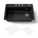 KOHLER K-5871 Riverby 33" Top-mount Single-bowl Kitchen Sink, black black