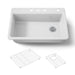 KOHLER K-5871 Riverby 33" Top-mount Single-bowl Kitchen Sink, white