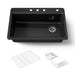 KOHLER K-5871-4A2 Riverby 33" top-mount single-bowl workstation kitchen sink, black black - view 5
