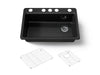 KOHLER K-5871 Riverby 33" Undermount Single-bowl Kitchen Sink, black black