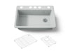 KOHLER K-5871 Riverby 33" Undermount Single-bowl Kitchen Sink, ice grey