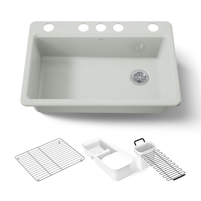 KOHLER K-5871 Riverby 33" Undermount Single-bowl Kitchen Sink
