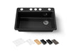 KOHLER K-5871 Riverby 33" Undermount Single-bowl Workstation Kitchen Sink, black black