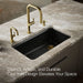 KOHLER K-5871 Riverby 33" Undermount Single-bowl Workstation Kitchen Sink, black black - view 4