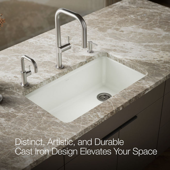 KOHLER K-5871 Riverby 33" Undermount Single-bowl Workstation Kitchen Sink
