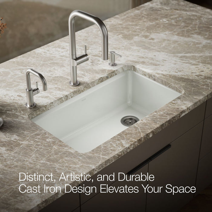 KOHLER K-5871 Riverby 33" Undermount Single-bowl Workstation Kitchen Sink