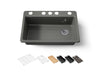 KOHLER K-5871 Riverby 33" Undermount Single-bowl Workstation Kitchen Sink, thunder grey