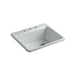 KOHLER K-5872-3A1 Riverby 25" top-mount single-bowl kitchen sink, ice grey