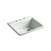 KOHLER K-5872-3A1 Riverby 25" top-mount single-bowl kitchen sink, sea salt