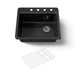 KOHLER K-5872-4A1 Riverby 25" top-mount single-bowl kitchen sink, black black