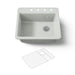KOHLER K-5872-4A1 Riverby 25" top-mount single-bowl kitchen sink, sea salt