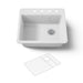 KOHLER K-5872-4A1 Riverby 25" top-mount single-bowl kitchen sink, white