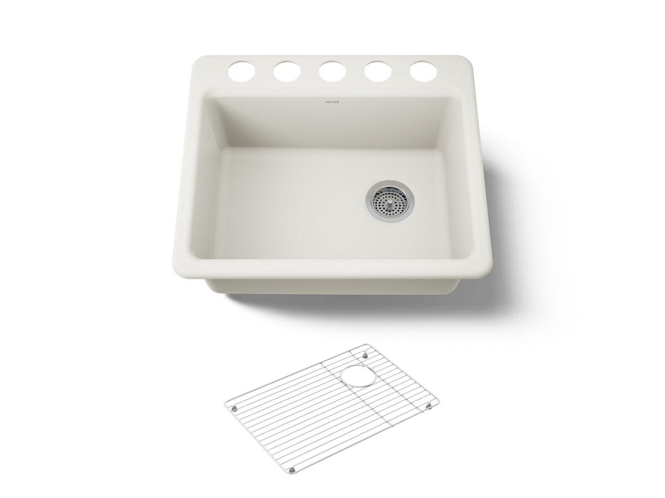 KOHLER K-5872 Riverby 25" Undermount Single-bowl Kitchen Sink