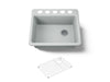 KOHLER K-5872 Riverby 25" Undermount Single-bowl Kitchen Sink, ice grey