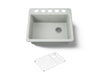 KOHLER K-5872 Riverby 25" Undermount Single-bowl Kitchen Sink, sea salt