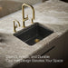 KOHLER K-5872 Riverby 25" Undermount Single-bowl Workstation Kitchen Sink, black black - view 4