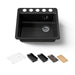 KOHLER K-5872 Riverby 25" Undermount Single-bowl Workstation Kitchen Sink, black black - view 5