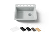 KOHLER K-5872 Riverby 25" Undermount Single-bowl Workstation Kitchen Sink, ice grey