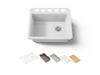 KOHLER K-5872 Riverby 25" Undermount Single-bowl Workstation Kitchen Sink, white