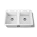 KOHLER K-5873-5U Deerfield 33" undermount double-bowl kitchen sink, white - view 5
