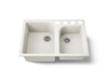 KOHLER K-5931-4U Executive Chef 33" undermount double-bowl kitchen sink, biscuit