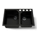 KOHLER K-5931-4U Executive Chef 33" undermount double-bowl kitchen sink, black black - view 5