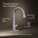 KOHLER K-596 Simplice Pull-down kitchen sink faucet with three-function sprayhead, polished chrome - view 5