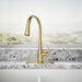 KOHLER K-596 Simplice Pull-down kitchen sink faucet with three-function sprayhead, vibrant brushed moderne brass - view 5