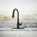 KOHLER K-597 Simplice Compact pull-down kitchen sink faucet with three-function sprayhead, matte black - view 4