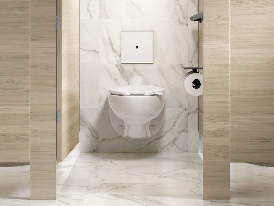 KOHLER K-61TB10S50-0WH Mach Flex Glass faceplate for concealed touchless toilet flushometer, dual-flush (1.1 / 1.28 gpf),...