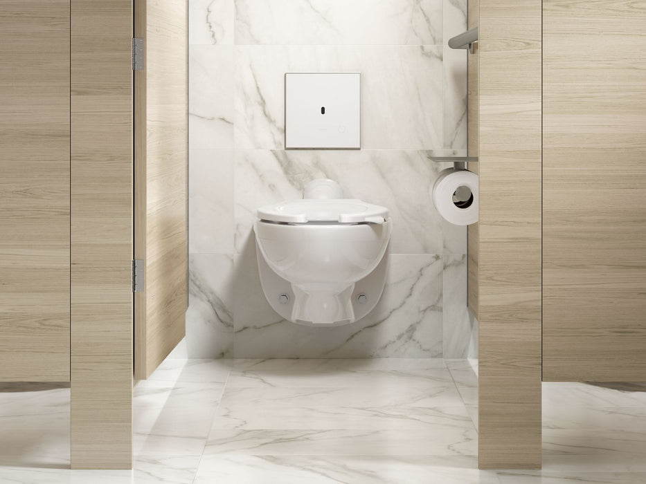 KOHLER K-61TB10U50-0WH Mach Flex Glass Faceplate for Concealed Touchless Toilet Flushometer, Dual-flush (1.1 / 1.6 GPF), Vibr