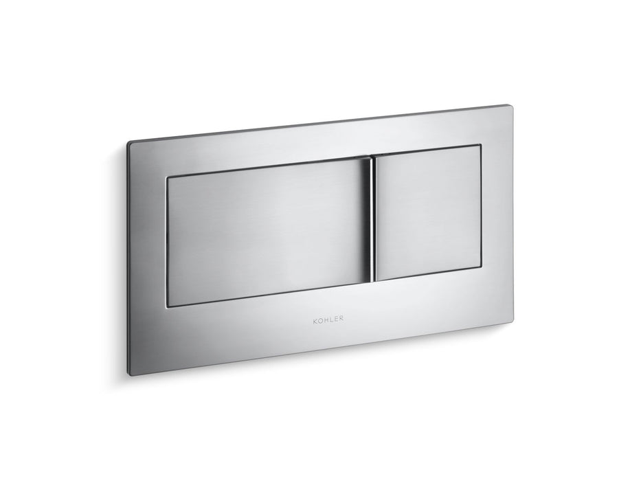 KOHLER K-6298 Veil Flush Actuator Plate for 2"x6" In-wall Tank and Carrier System, brushed chrome