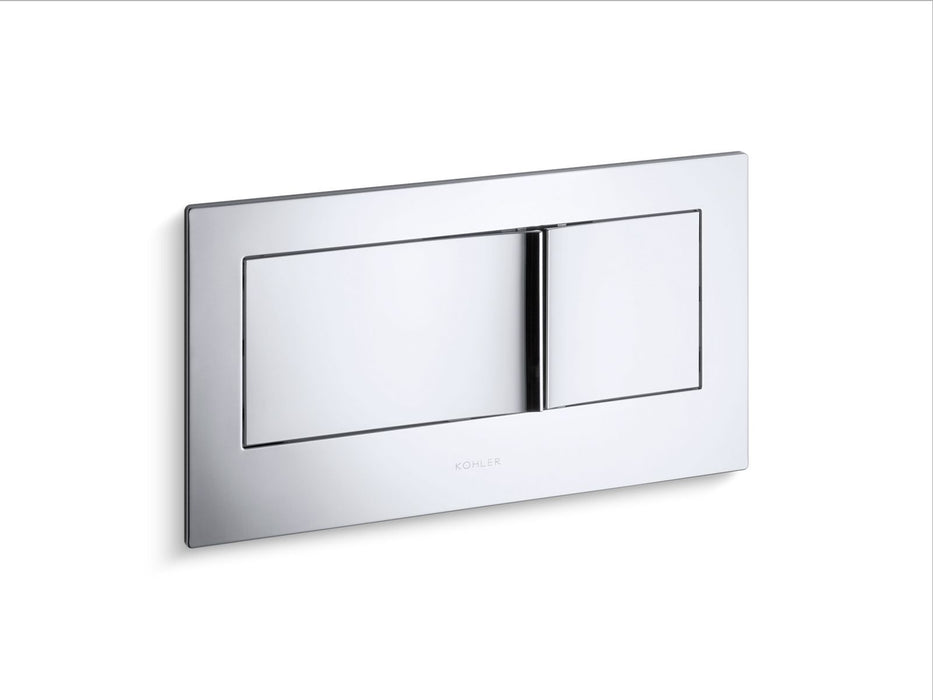 KOHLER K-6298 Veil Flush Actuator Plate for 2"x6" In-wall Tank and Carrier System, polished chrome