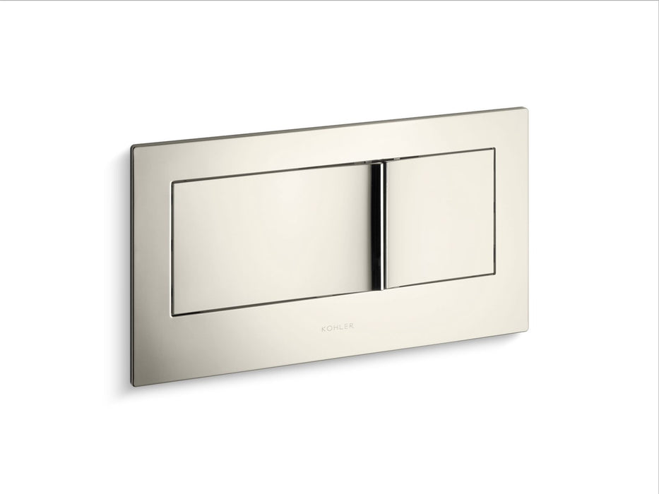 KOHLER K-6298 Veil Flush Actuator Plate for 2"x6" In-wall Tank and Carrier System, vibrant polished nickel