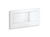 KOHLER K-6298 Veil Flush Actuator Plate for 2"x6" In-wall Tank and Carrier System, white