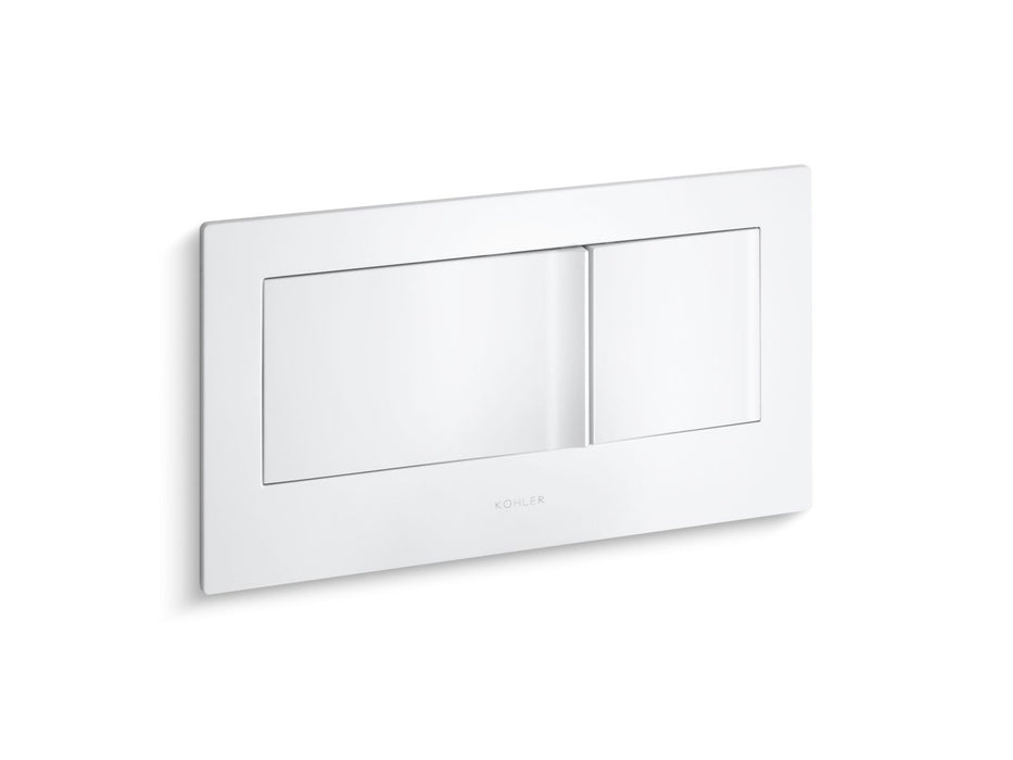 KOHLER K-6298 Veil Flush Actuator Plate for 2"x6" In-wall Tank and Carrier System, white