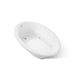 KOHLER K-6347-H Sunward 66" x 42" drop-in heated whirlpool bath, white