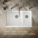 KOHLER K-6349-0 K-6349 Whitehaven Hayridge Smart Divide 35-11/16" Undermount Double-bowl Farmhouse Kitchen Sink - view 3