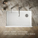 KOHLER K-6351-0 K-6351 Hayridge Whitehaven 35-11/16" Undermount Single-bowl Farmhouse Kitchen Sink - view 4