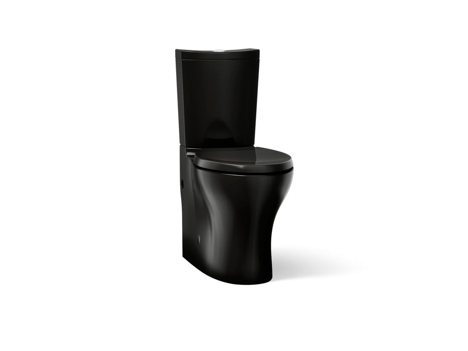 KOHLER K-6355 Persuade Two-piece elongated toilet with skirted trapway, dual-flush, black black