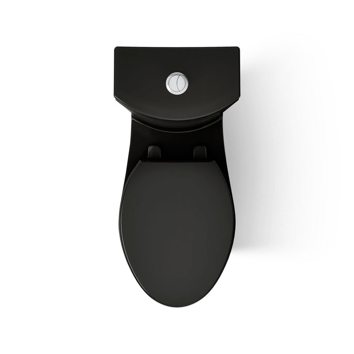 KOHLER K-6355 Persuade Two-piece elongated toilet with skirted trapway, dual-flush, black black - view 4