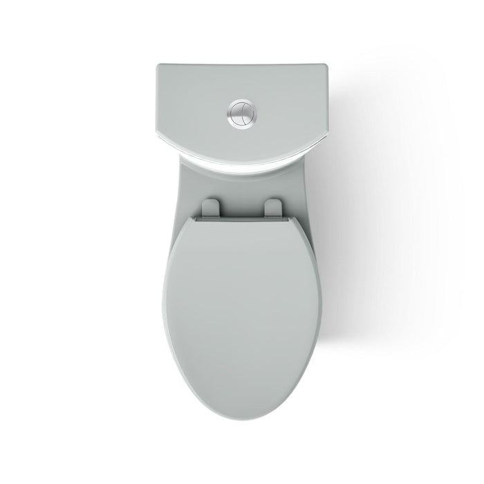 KOHLER K-6355 Persuade Two-piece elongated toilet with skirted trapway, dual-flush, ice grey - view 4
